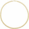 14K Yellow Gold 7 mm Curb Chain Necklace - Elegant and Durable