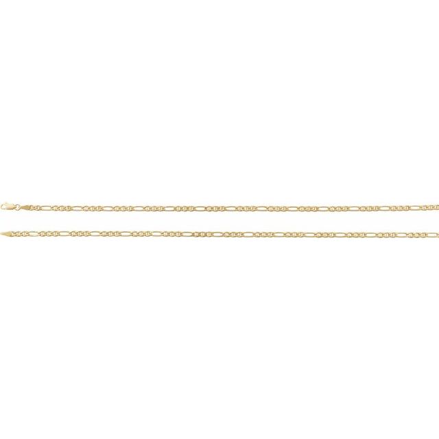 14K Yellow Gold 3.95 mm Hollow Anchor Chain - Elegant Luxury