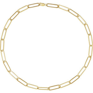 14K Yellow Gold 6.2 mm Paperclip-Style 18