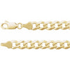 14K Yellow Gold 7 mm Curb Chain Necklace - Elegant and Durable