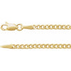 14K Yellow Gold 2.35 mm Polished Curb Chain - Timeless Elegance