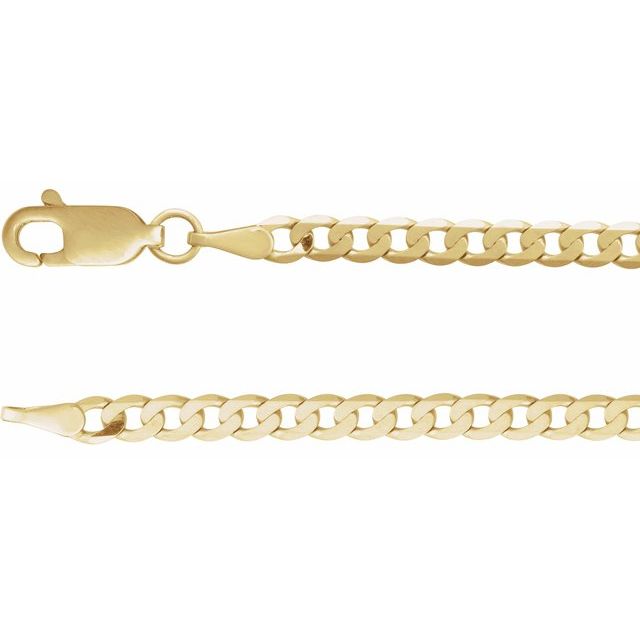 14K Yellow Gold, 7x5 mm Natural Diamond Link Bracelet - Elegant Design