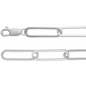 Paperclip-Style Chain Bracelet in 14K Gold & Silver