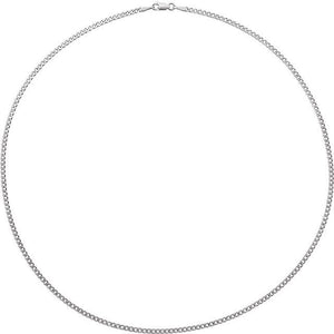 14K Yellow Gold 2.35 mm Polished Curb Chain - Timeless Elegance