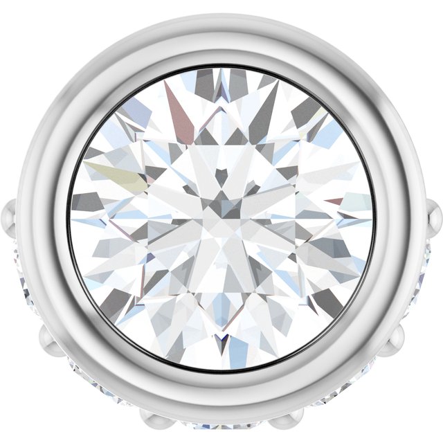 1/4 CTW Natural Diamond Round Pendant in 14K Gold & Platinum