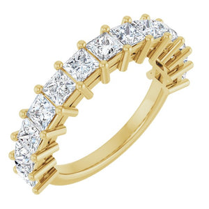 14K Gold & Platinum Lab-Grown Diamond Anniversary Band - Options Available