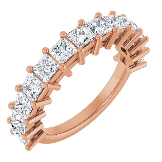 14K Gold & Platinum Lab-Grown Diamond Anniversary Band - Options Available