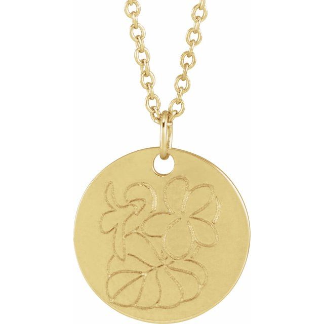June Rose Birth Flower Necklace in 14K Gold, Silver & Platinum