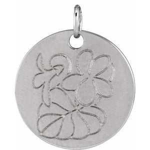 Birth Flower Pendant Necklace for All Twelve Months in 14K Gold & Platinum