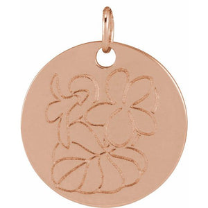Birth Flower Pendant Necklace for All Twelve Months in 14K Gold & Platinum