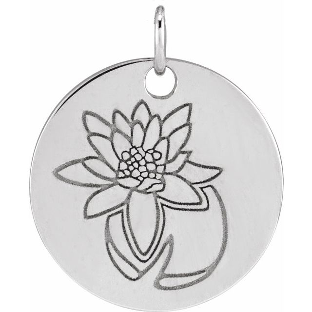 June Rose Birth Flower Necklace in 14K Gold, Sterling Silver and Platinum