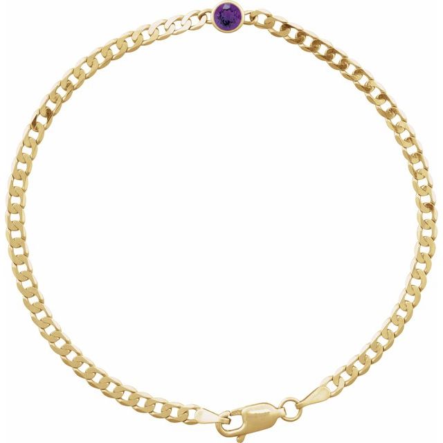 14K Gold Curb Chain Link Bracelet - Options Available