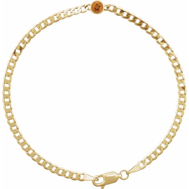 14K Gold Curb Chain Link Bracelet - Options Available