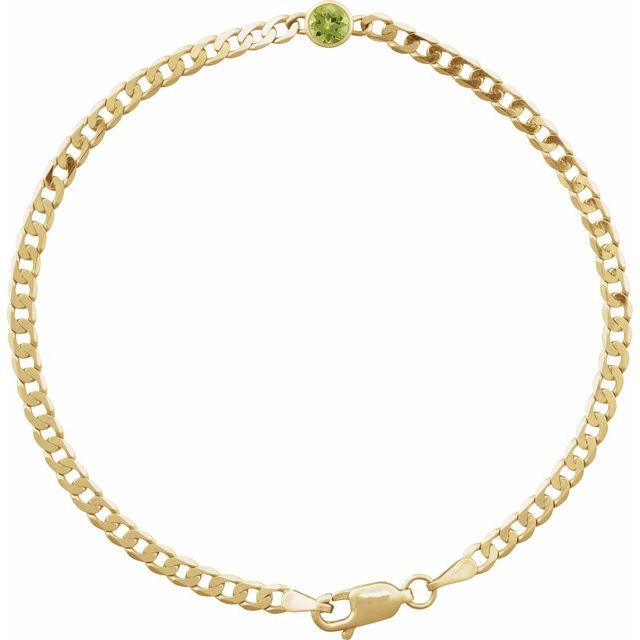 14K Gold Curb Chain Link Bracelet - Options Available