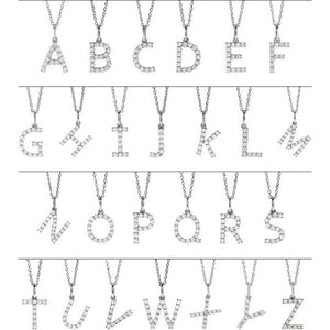 14K Yellow Gold Initial A Necklace with 1/5 CTW Lab-Grown Diamonds