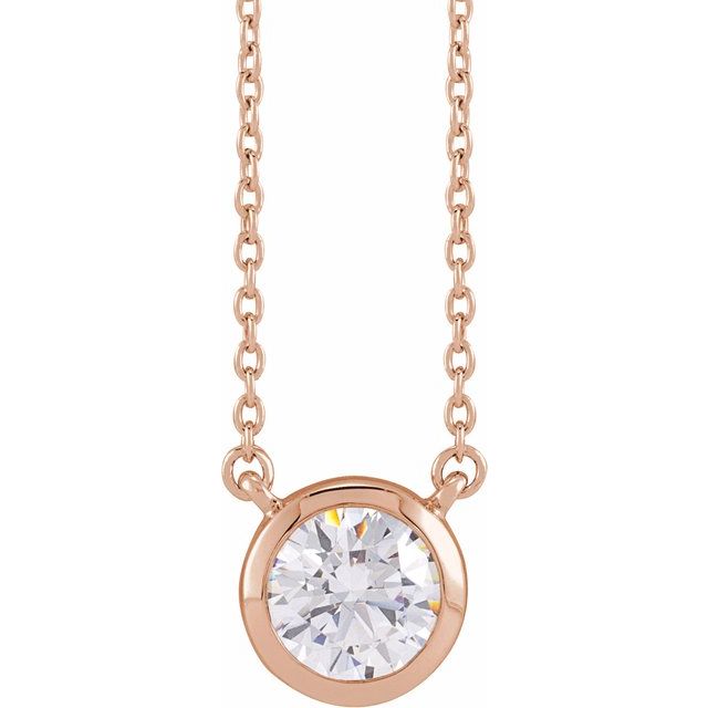 14K Gold Lab-Grown Diamond Adjustable Necklace