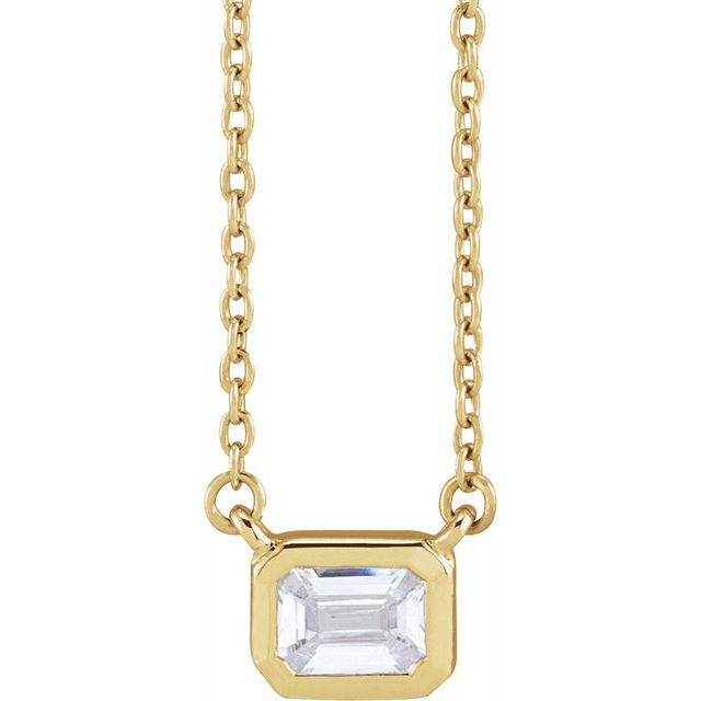 14K Gold Lab-Grown Diamond Adjustable Necklace