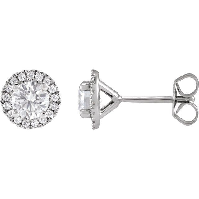 14K Gold Lab-Grown Diamond Stud Earrings - Options Available