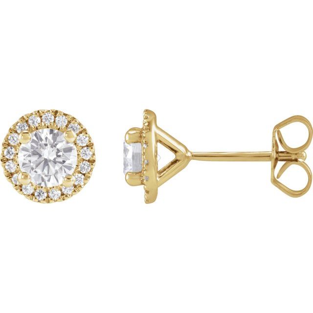 14K Gold Lab-Grown Diamond Stud Earrings - Options Available