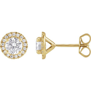 14K Gold Lab-Grown Diamond Stud Earrings - Options Available