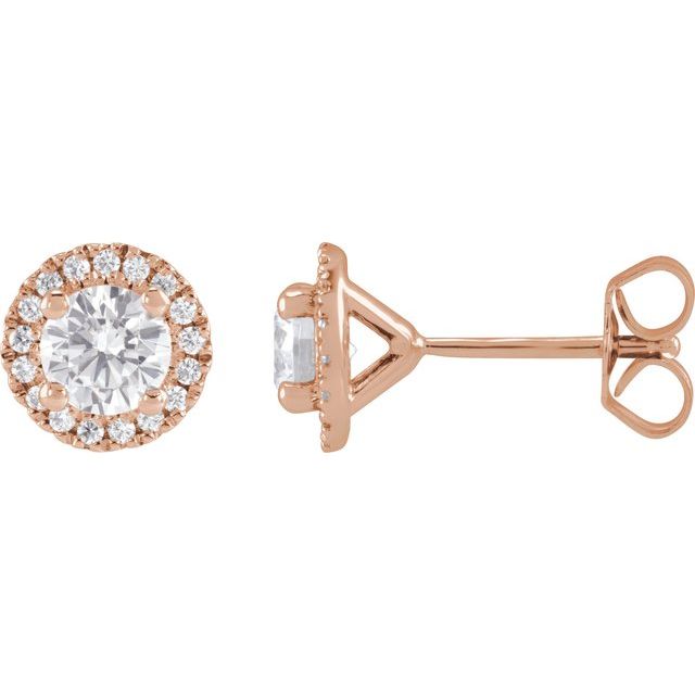14K Gold Lab-Grown Diamond Stud Earrings - Options Available