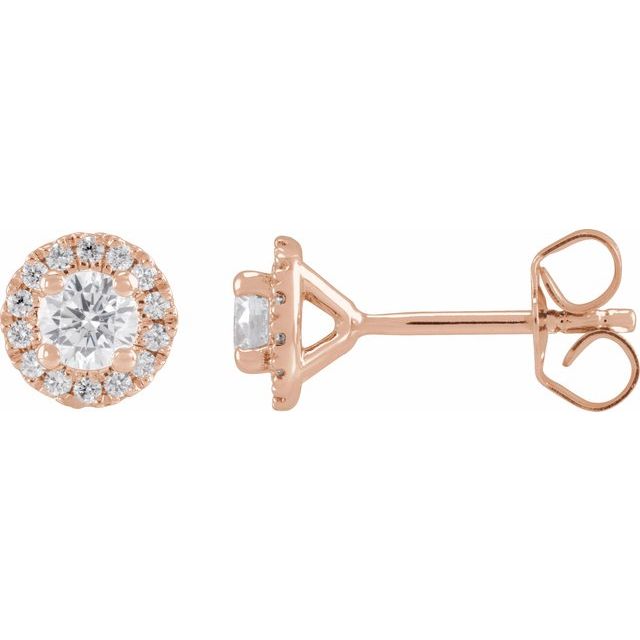 14K Gold Lab-Grown Diamond Stud Earrings - Options Available