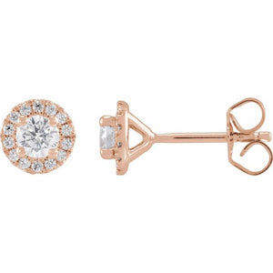 14K Gold Lab-Grown Diamond Stud Earrings - Options Available