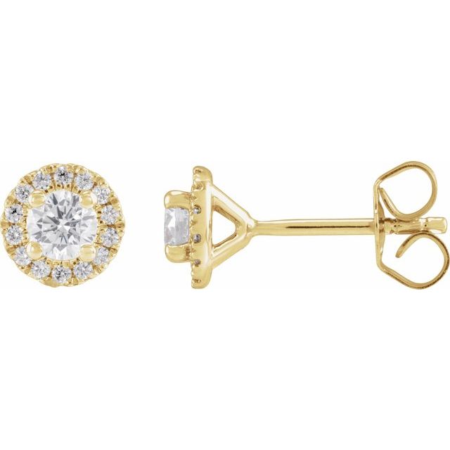 14K Gold Lab-Grown Diamond Stud Earrings - Options Available