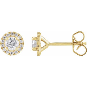 14K Gold Lab-Grown Diamond Stud Earrings - Options Available