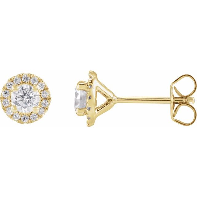 14K Gold Lab-Grown Diamond Stud Earrings - Options Available