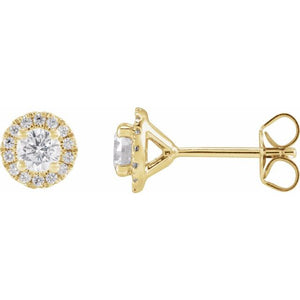 14K Gold Lab-Grown Diamond Stud Earrings - Options Available
