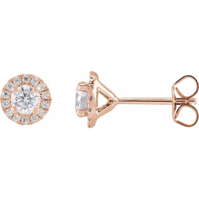 14K Gold Lab-Grown Diamond Stud Earrings - Options Available