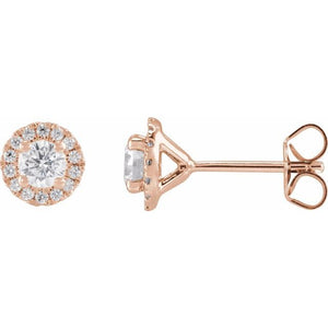 14K Gold Lab-Grown Diamond Stud Earrings - Options Available