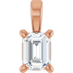 1/4 Ct Natural Diamond 4-Prong Solitaire Pendant