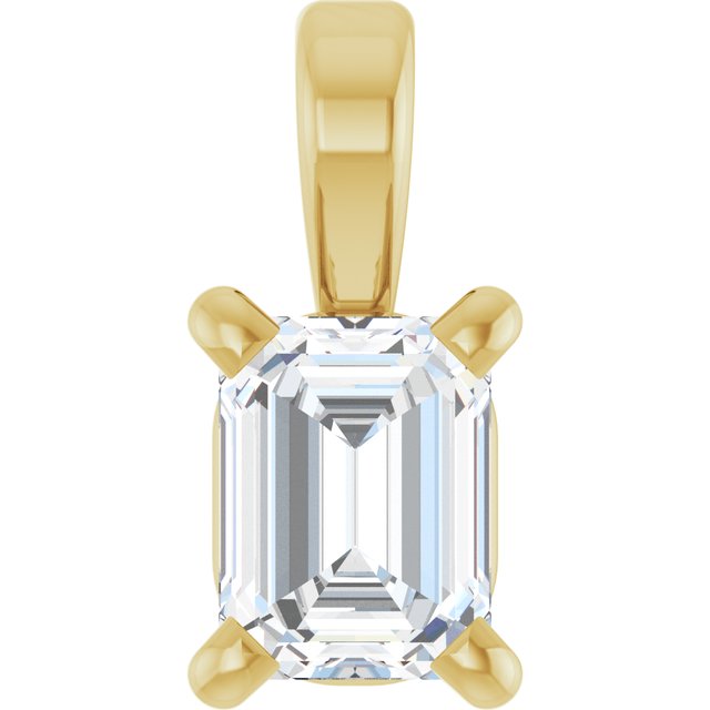 1/4 Ct Natural Diamond 4-Prong Solitaire Pendant