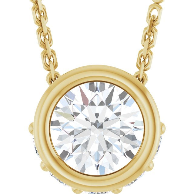 1/4 CTW Natural Diamond Radiant Hidden Halo Necklace in 14K Gold