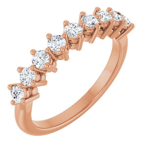 1/2 CTW Lab-Grown Diamond Anniversary Band in 14K Gold & Platinum