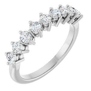 1/2 CTW Lab-Grown Diamond Anniversary Band in 14K Gold & Platinum