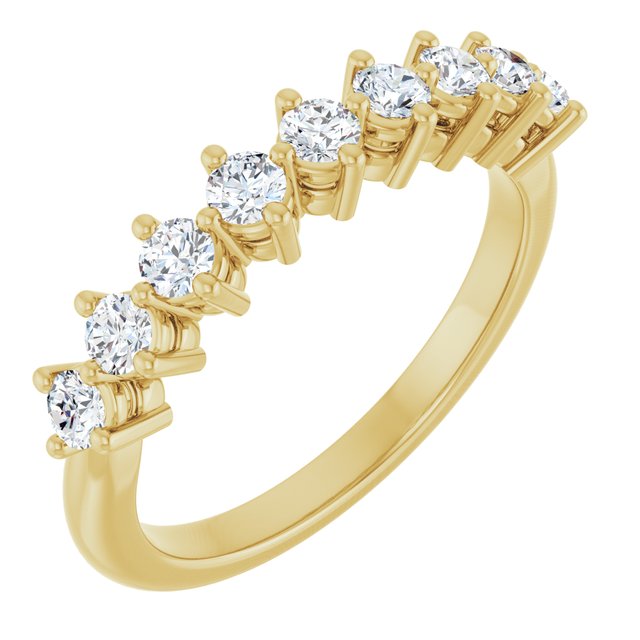 14K Gold & Platinum Lab-Grown Diamond Anniversary Band - Options Available