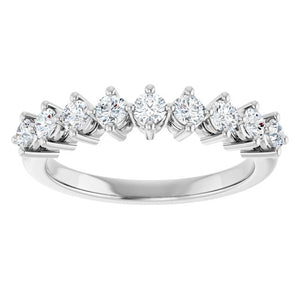14K Gold & Platinum Lab-Grown Diamond Anniversary Band - Options Available