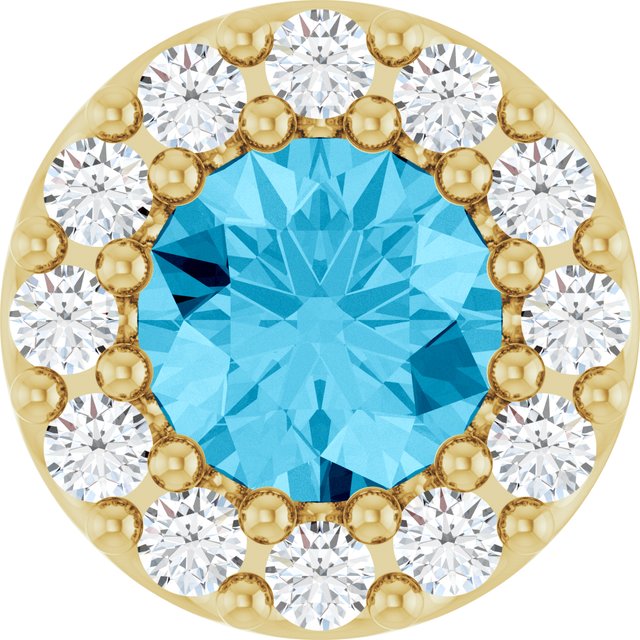 0.08 CTW Natural Amethyst and Diamond Halo-Style Pendant in 14K Gold, Silver & Platinum