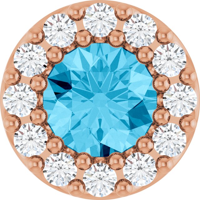 0.08 CTW Natural Amethyst and Diamond Halo-Style Pendant in 14K Gold, Silver & Platinum