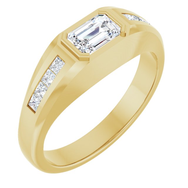 Lab-Grown Diamond Band | 14K Gold & Platinum | 7 X 5 Mm | 1 5/8 CTW