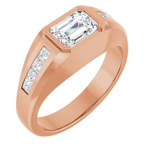 Lab-Grown Diamond Band | 14K Gold & Platinum | 7 X 5 Mm | 1 5/8 CTW