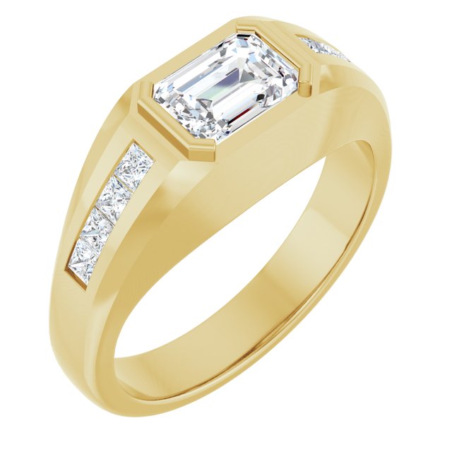 Lab-Grown Diamond Band | 14K Gold & Platinum | 7 X 5 Mm | 1 5/8 CTW