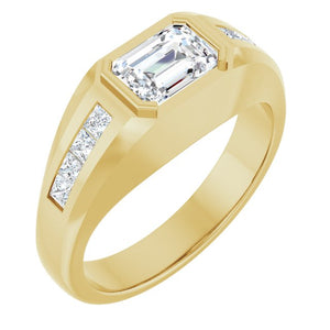 Lab-Grown Diamond Band | 14K Gold & Platinum | 7 X 5 Mm | 1 5/8 CTW
