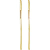 14K Yellow Gold 15 mm Polished Tube Hoop Earrings