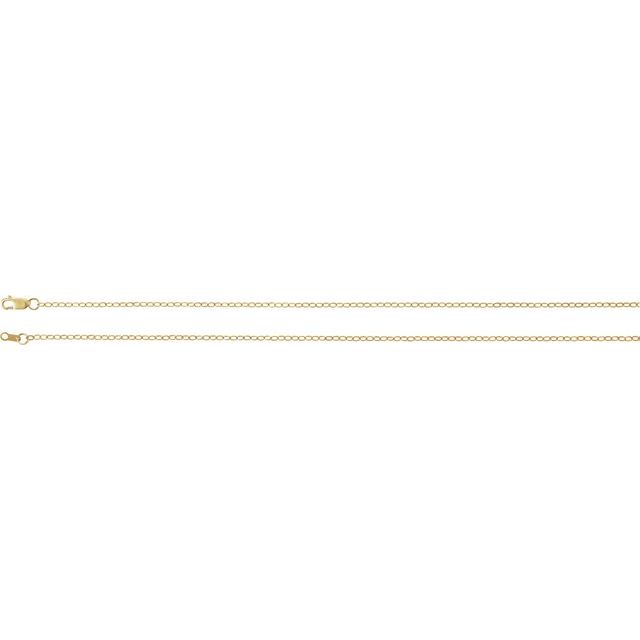 14K Yellow Gold 1.8 mm Flat Cable 16-Inch Chain - Elegant Design