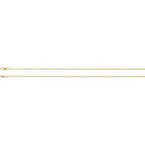 14K Yellow Gold 1.8 mm Flat Cable 16-Inch Chain - Elegant Design