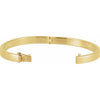 14K Yellow Gold, 6 mm Tube Design Hinged Bangle Bracelet - Elegant Luxury